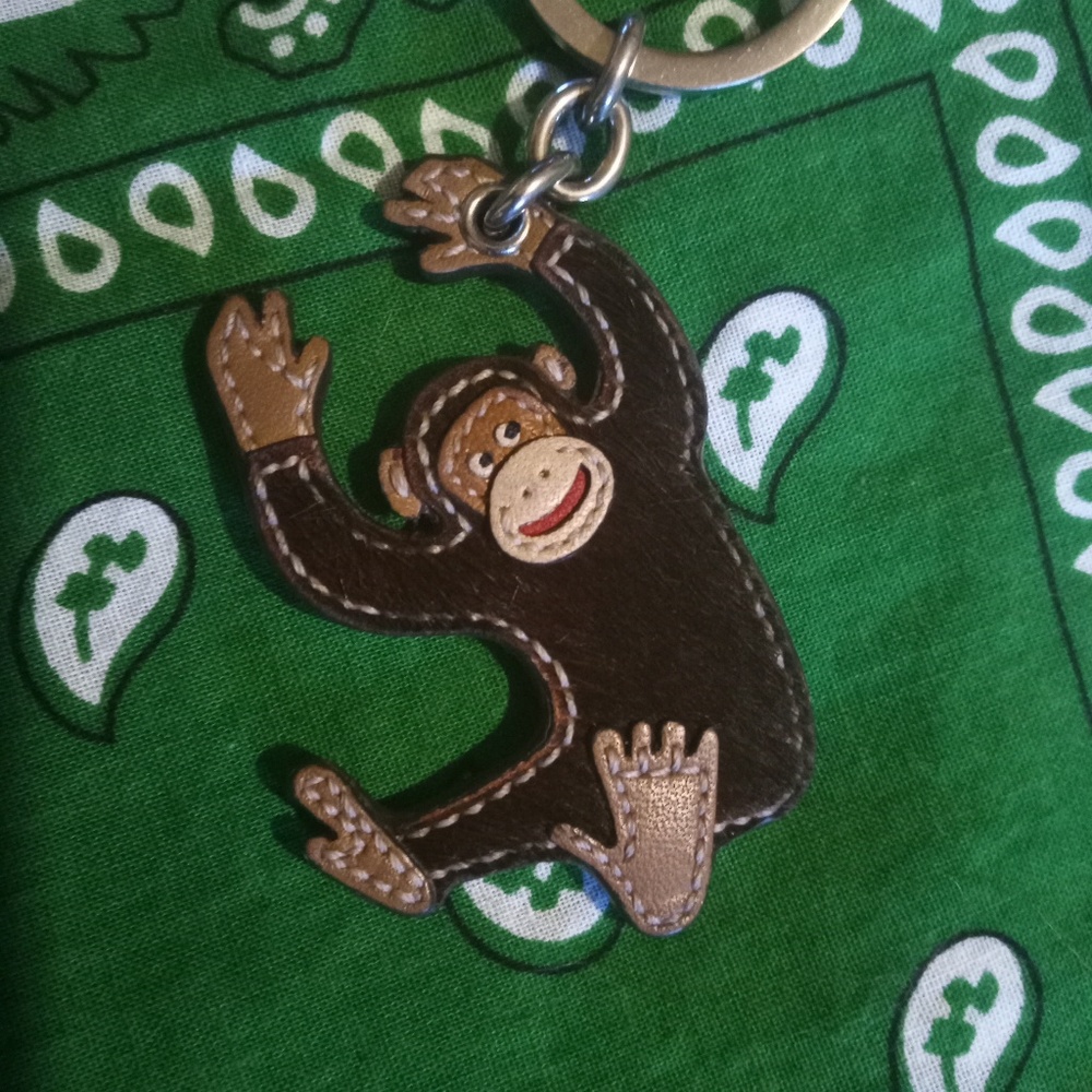 Coach monkey keychain